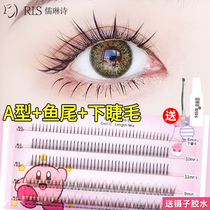 Yu Shuxin fairy eyelashes womens single cluster a fish tail Net red grafting under false eyelashes fairy hair natural simulation