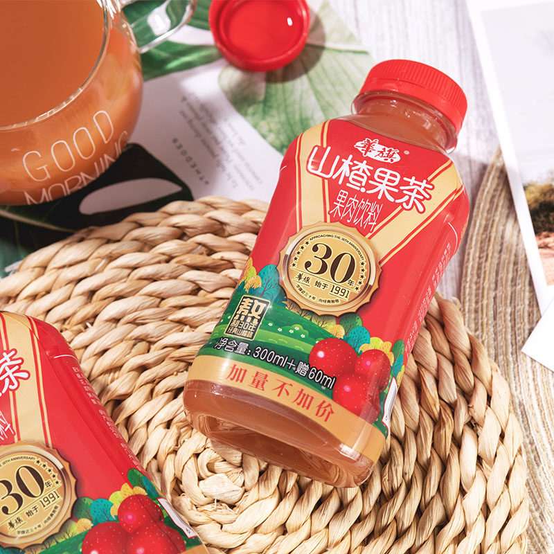 华旗 金牌系列 山楂果茶礼盒装 360ml*8瓶 双重优惠折后￥29包邮