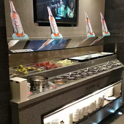 Sakura hot pot seasoning fresh-keeping table sea bottom fishing seasoning and refrigeration table with fruit fresh dishes sterilization customized