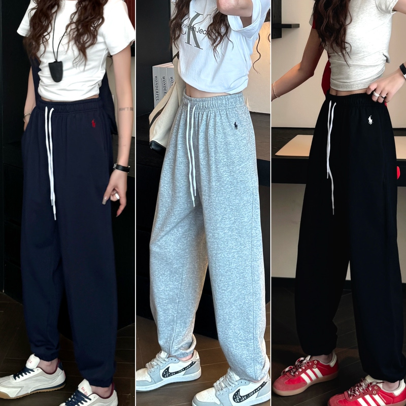 Slimming Magic Pants~ Horse Embroidery Loose Casual Sweatpants for Women 2026 Spring/Summer Versatile Simple Sports Trousers