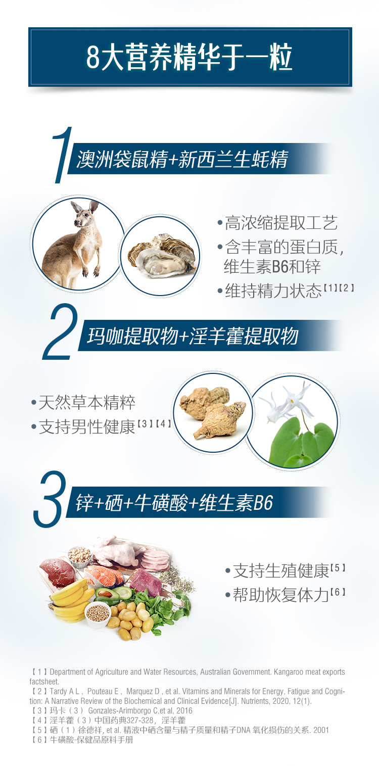澳洲 Swisse 男士 牡蛎精袋鼠玛咖精华片 120片 图3