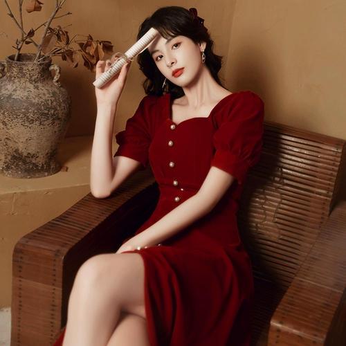 Вечернее платье, изысканный стиль, осеннее, по фигуре, подходит для подростков, французский стиль