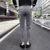 . Quần lửng nam quần 9 điểm Slim Phong cách Hàn Quốc hợp thời trang Kiểu tóc không chân sắt kẻ sọc quần dài giản dị hè dài - Quần