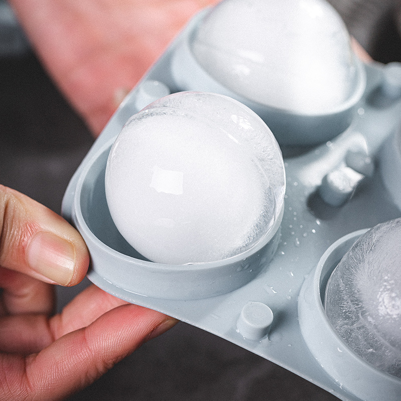 Ice Hockey Molds Whisky Foreign Wine Silicone Jelly Ice Cubes Round Ice Maker Commercial Big Cold Drinks Ice-making Box