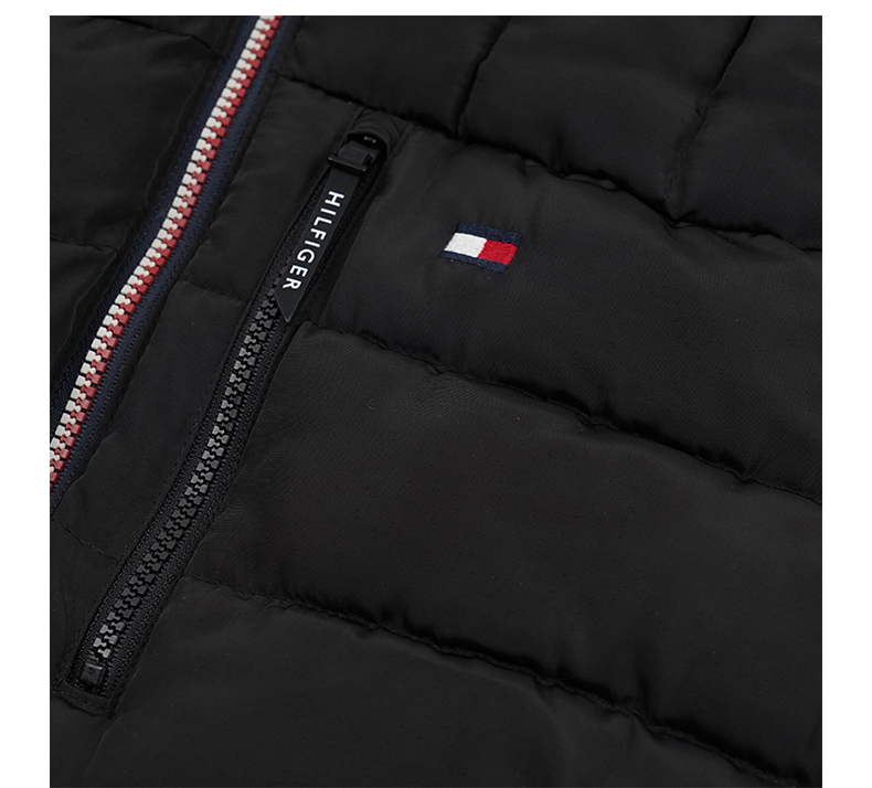 Tommy Hilfiger 男士连帽棉服 左胸左肩刺绣小logo 图9