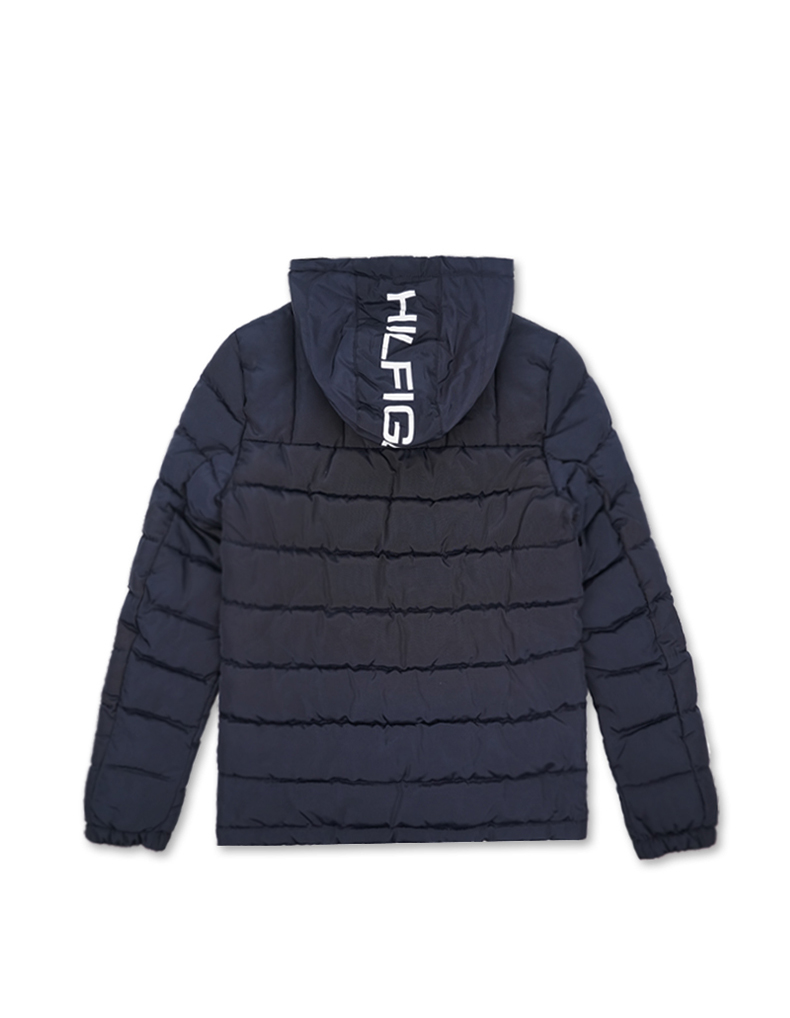 Tommy Hilfiger 男士连帽棉服 左胸左肩刺绣小logo 图14