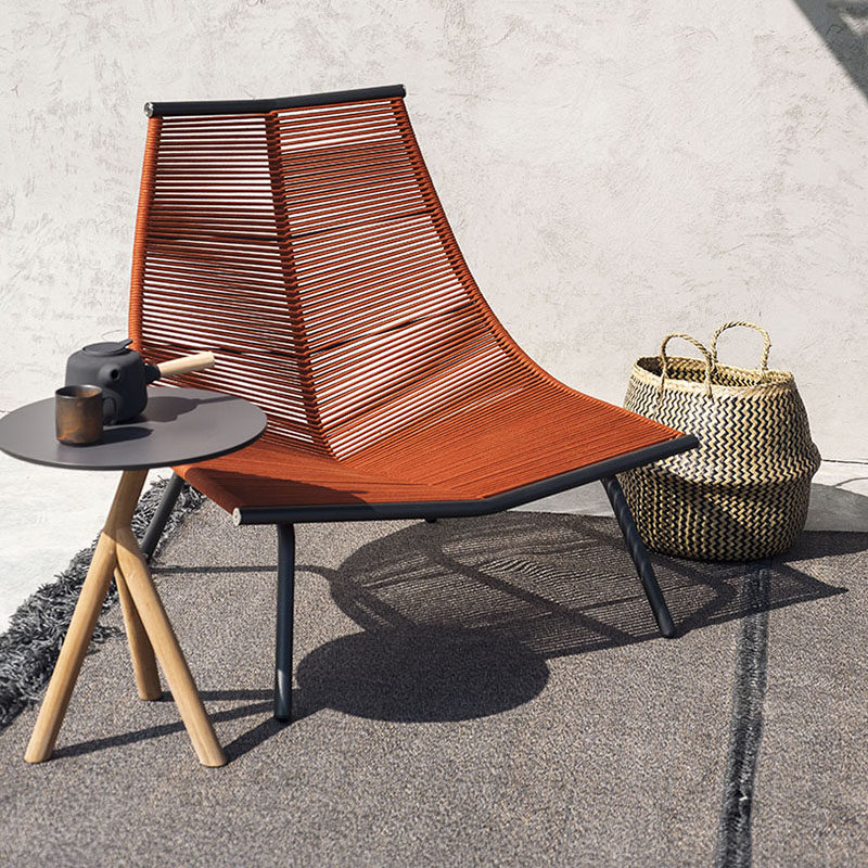 Outdoor patio rocking chair Nordic Balcony Backrest Sloth Fujines Lounge Chair Outdoor Single Casual Vines Choreography Rocking Chair Sofa