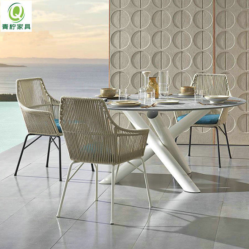 Nordic outdoor leisure rattan rattan chair three-piece combination balcony terrace table and chair courtyard sofa greenhouse furniture