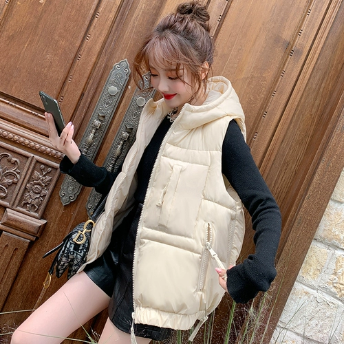 Короткий жилет с пухом, демисезонная легкая и тонкая куртка, в корейском стиле