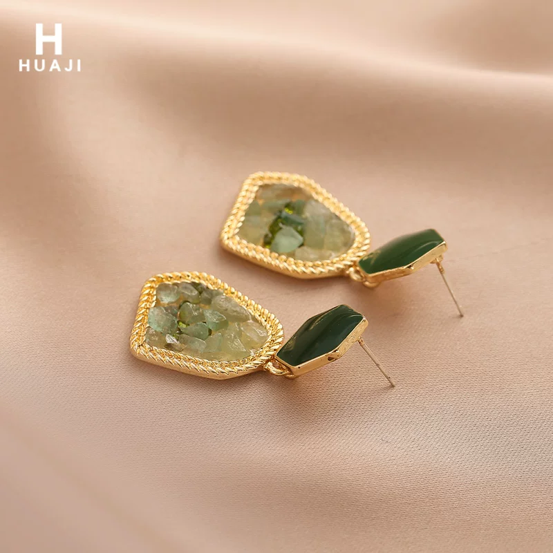 Geometric retro earrings, 2026 years, high-end, french style