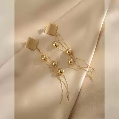 925 silver needle long version of tassel exaggerated earrings 2021 New Tide fashion fashion women earrings Net Red personality earrings