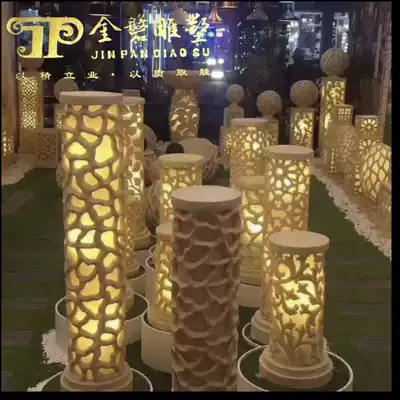 Sand Rock Light Ball Garden Light Ball Factory Direct Batch Export Trade Best Sandstone Relief Light