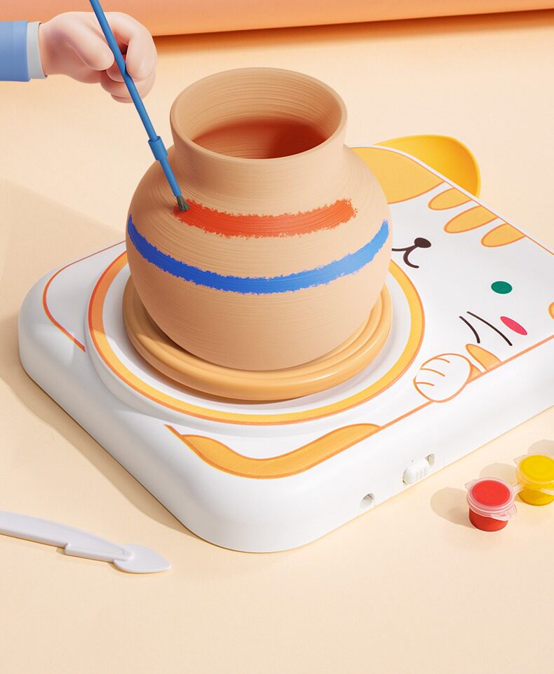 Мягкая глина 儿童礼物软陶泥手工制作拉坯土陶艺机玩具学生diy材料包工具套装 More ways