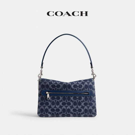 Coach Damen-Umhängetasche mit klassischem Logo-Denim CHAIN TABBY Presbyopie