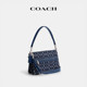 Coach Damen-Umhängetasche mit klassischem Logo-Denim CHAIN TABBY Presbyopie