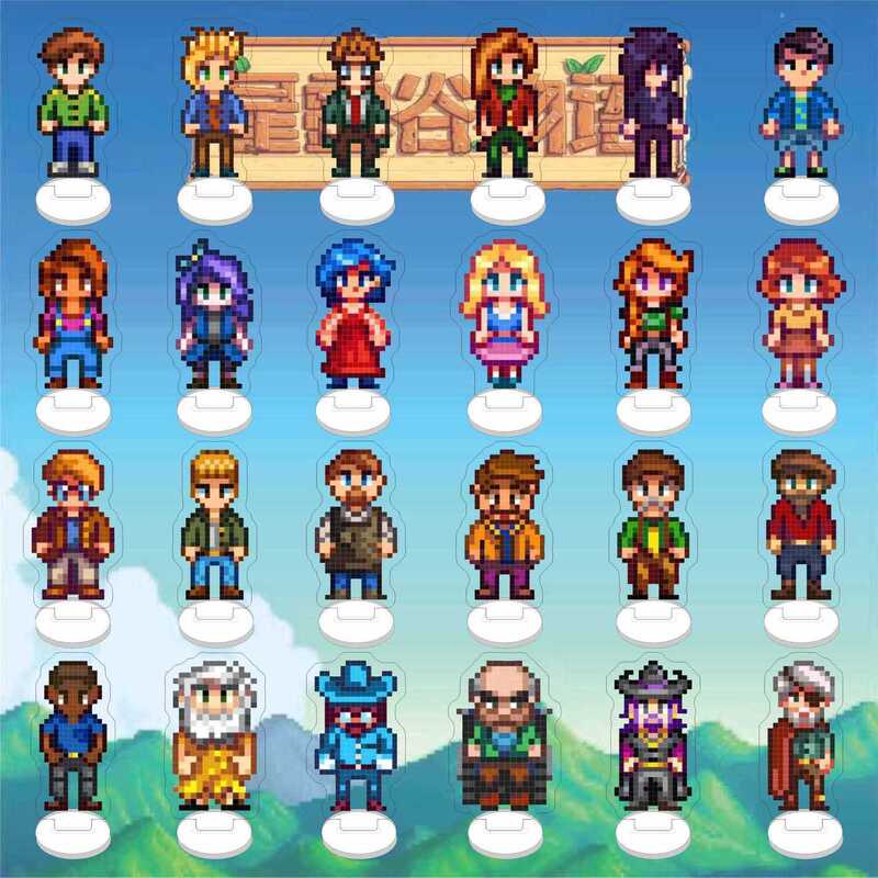 Stardew Valley Game Merchandise Standee Lewis Sebastian Shane Acrylic Desktop Ornament Keychain