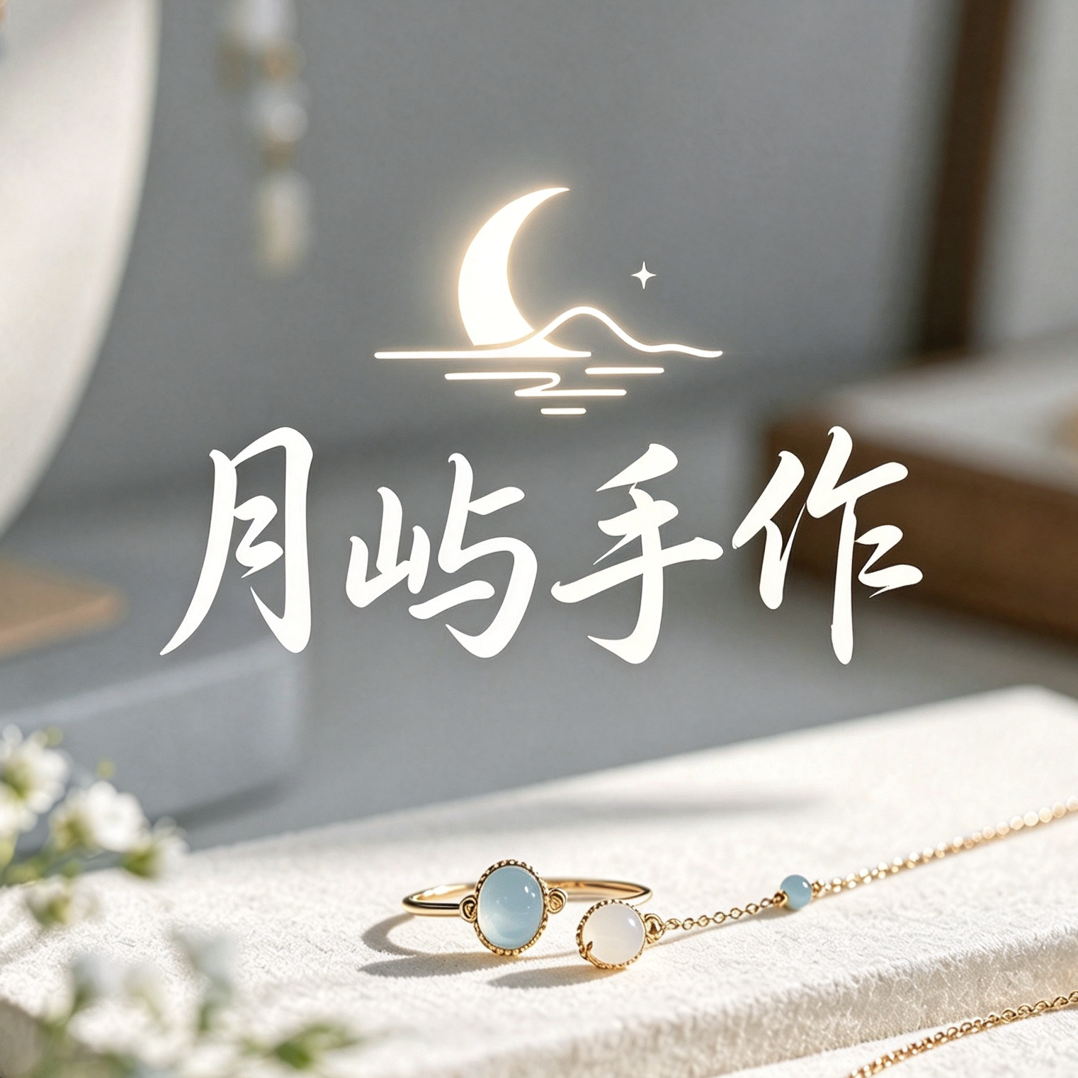 月屿手作饰品的LOGO