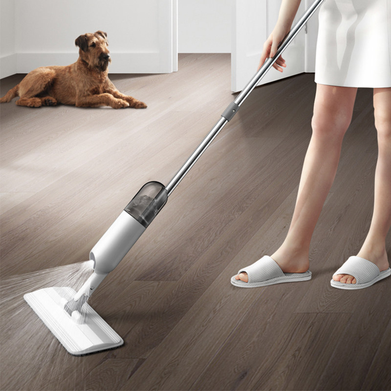 Japanese water jet mop free hand washing dry and wet with lazy people tugging Home One drag net spray rotating flat mop