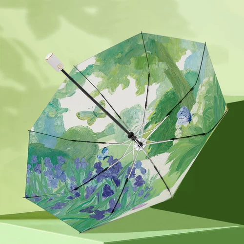 Автоматический профессиональный маленький портативный зонтик на солнечной энергии, полностью автоматический, защита от солнца, защита от ультрафиолета