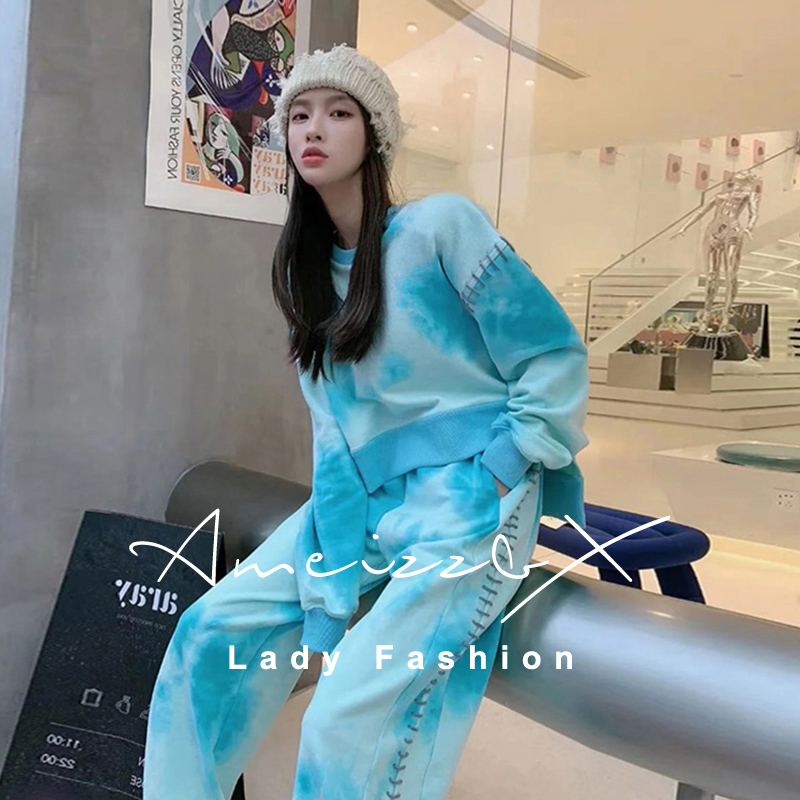 Tide brand short jacket pants two-piece female spring Korean version of temperament age age thin high-end fashion suit tide