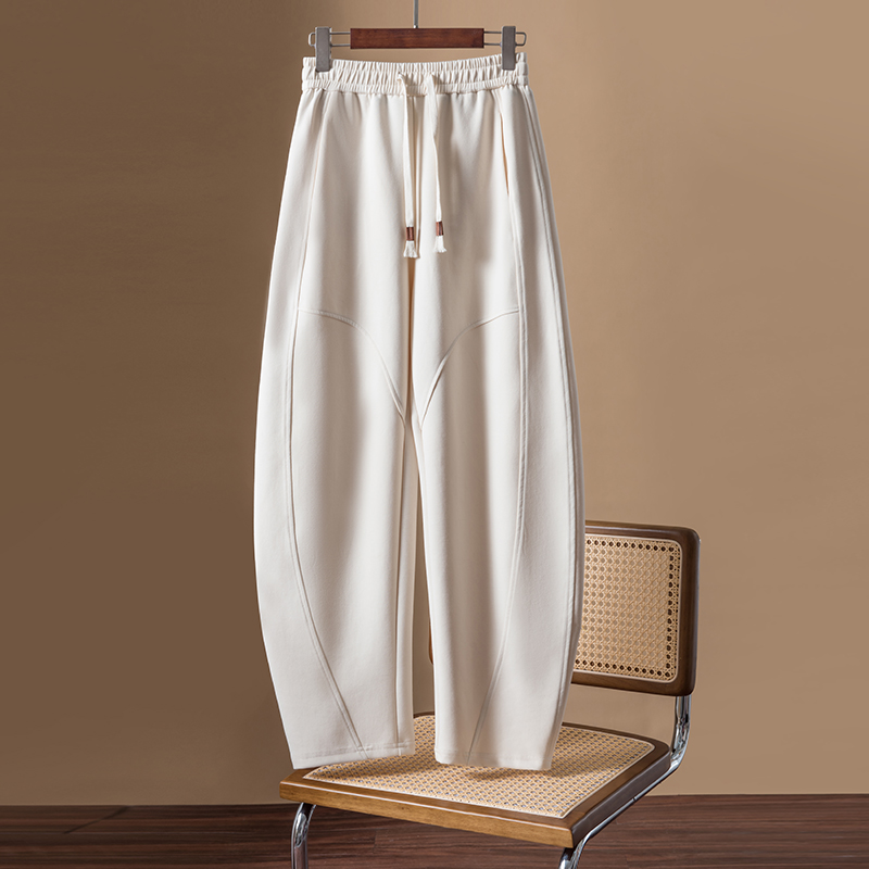 深セン南友ハイエンドカジュアルワイドレッグバナナパンツレディース2025夏ハーレムルーズスリムドレープ鎌パンツレディース