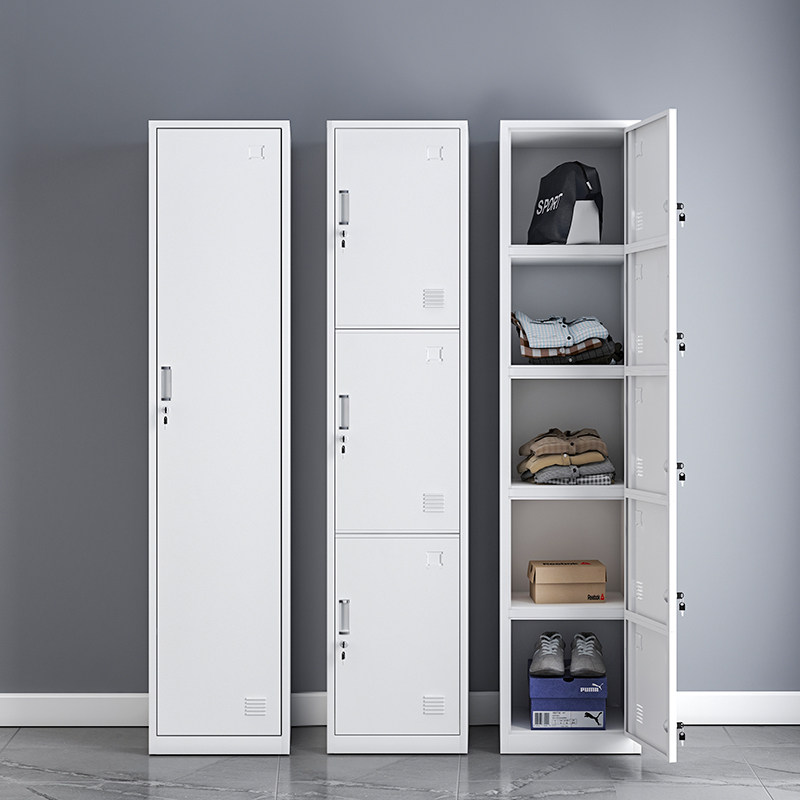 Single Door Cabinet Locker locker Employee containing cabinet Home narrow slit with lock sheet Shoes Cabinet Simple Office Wardrobe Clips Sewing Cabinet