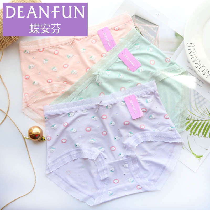 Butterfly Anfen Two Boxes Model Cotton Crush Mommy Add to Greater High Waist Relax Flat Horn Panties Ms