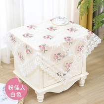 Bedside table cover cloth towel European lace Refrigerator towel TV air conditioning cover Washing machine cover cloth Round table cloth Household