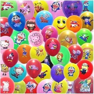 大号加厚儿童可爱多款混搭卡通彩色玩具地推气球100个装包邮