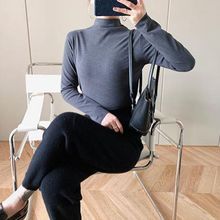 新款中长款打底衫女阳离子高领针织衫