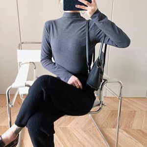 新款中长款打底衫女阳离子高领针织衫