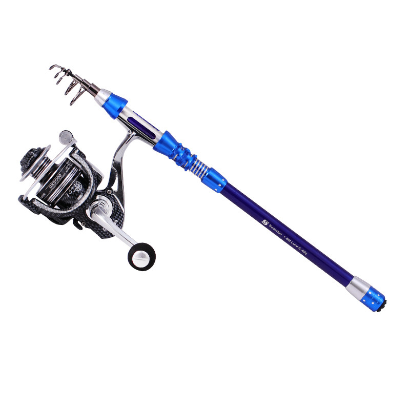 Soft-tailed small rock rod Small sea rod set Full set of carbon throwing rod Mini sea rod Shore throwing raft rod Bridge raft fishing rod Fishing rod