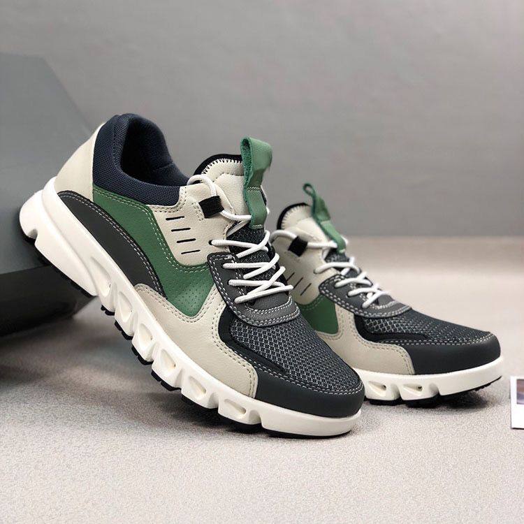 Denmark withdraws the closing men's shoes leather 2020 spring and summer new leisure breathable sports shoes trend flying series