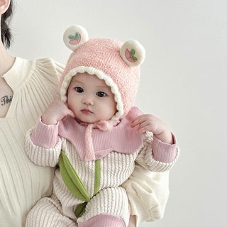 Autumn and winter cute and super cute baby warm ear protection hat