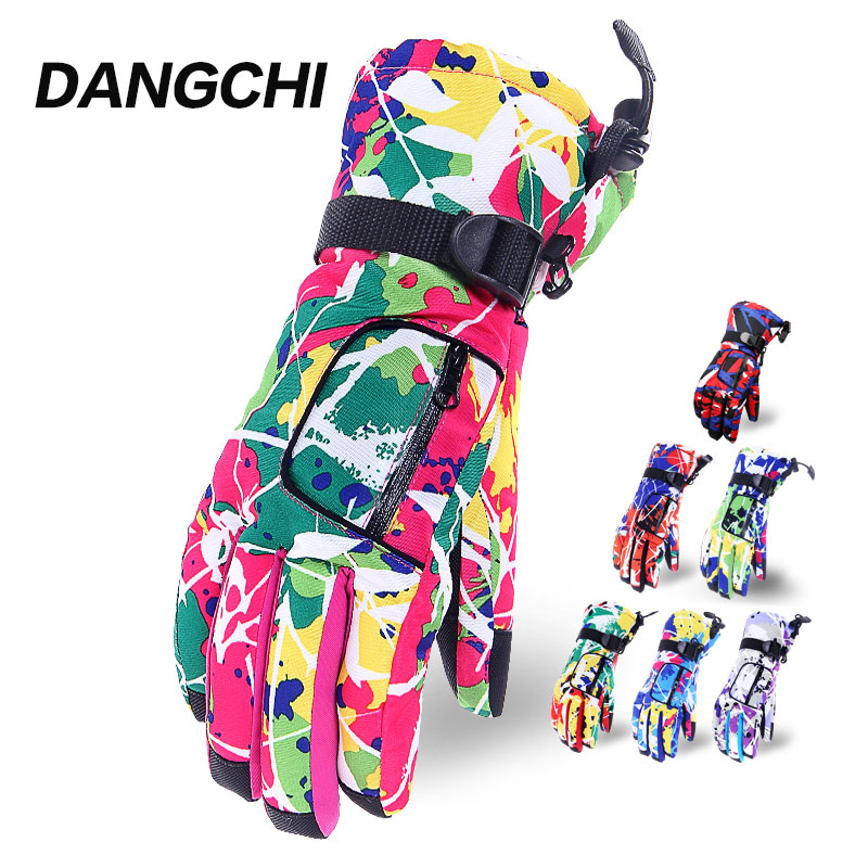 Gloves Winter cold warm thickened velvet waterproof motorcycle electric car riding market couple ski cotton gloves