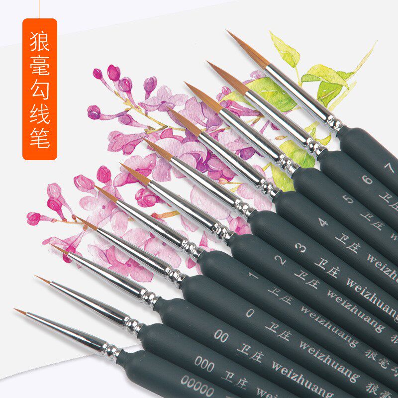 Wolverine thread pen fine art drawing students with water color special small brush hand plotter pen sketching pen soft hair