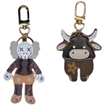 LVGEDETE Classic Old Flower Mavericks Backpack Hanging Sesame Street Men's and Women's Car Keychain Hanging Key Chain