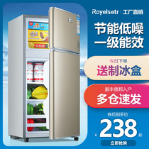 (First-class Energy Efficiency) Refrigerator Home Small Dormitory Rental House Mini Freezing Cold and Double Door Energy Saving Refrigerator