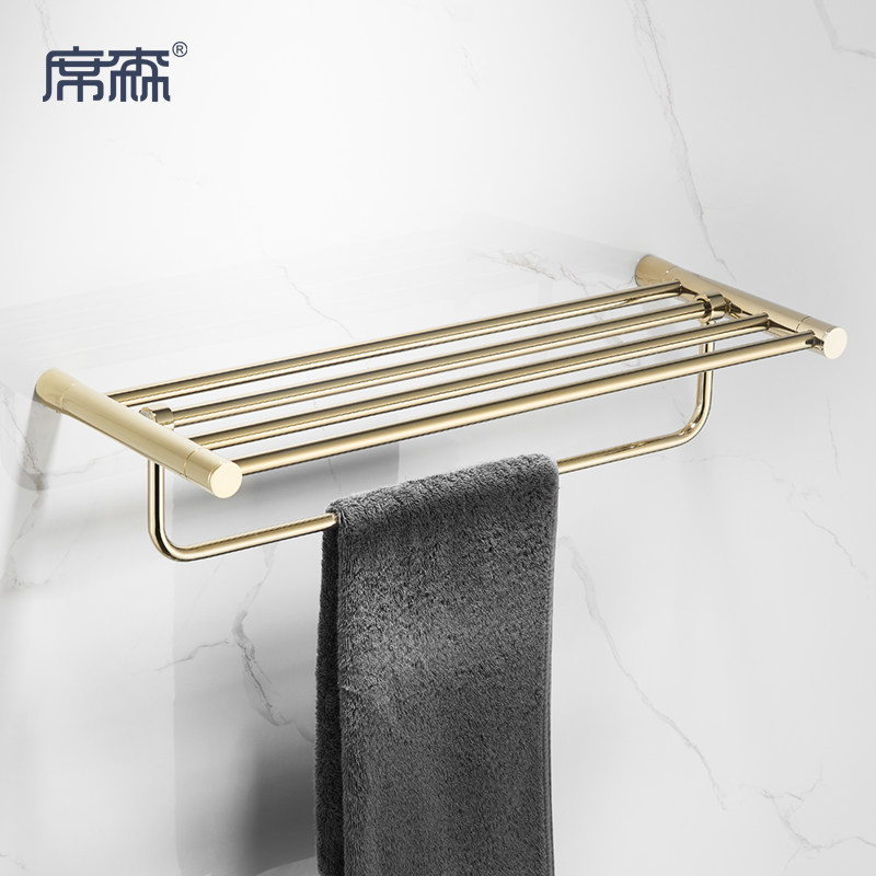 Schissen bathroom full copper bath towel rack Makeup Room Hair Towel Rack Hardware Pendant Nordic Bathroom rack Wall hanging