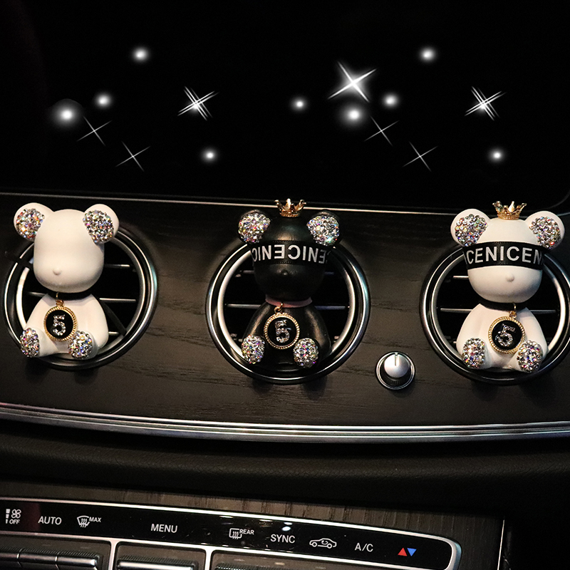Inside Car Interior Vent Decoration Perfume Light Incense Cute On-board Air Conditioning Air Outlet Ornament Lavender Pendulum female car
