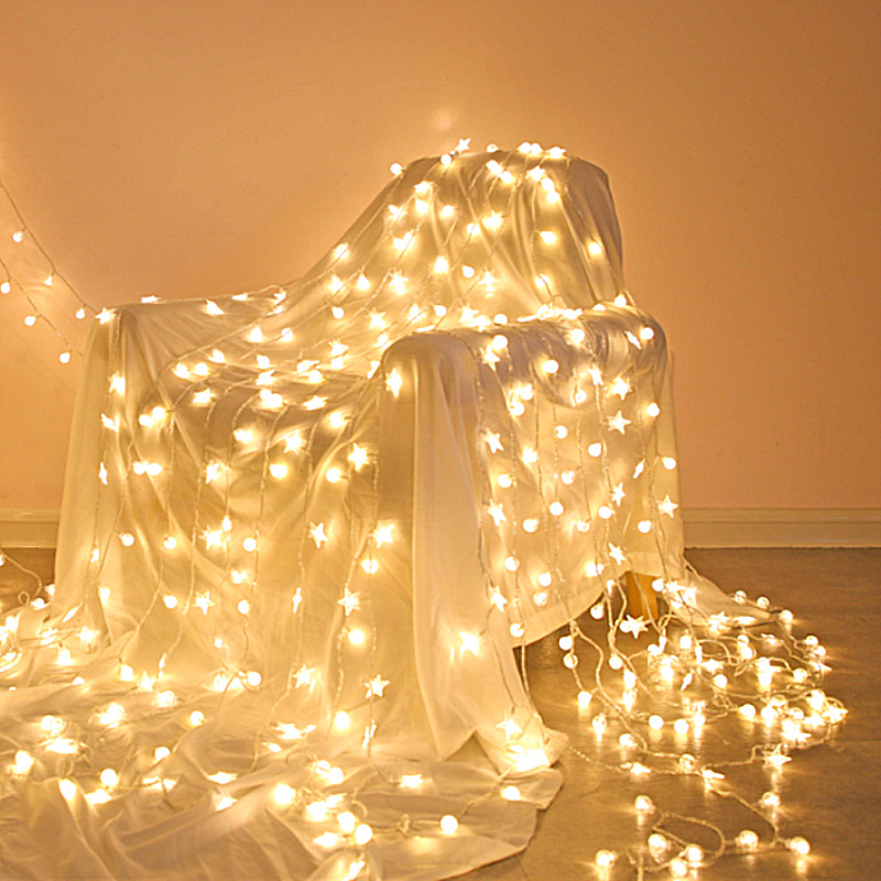 LED star light net red light decoration girl's heart room decoration bedroom decoration small colorful lights flash lights string lights starry sky