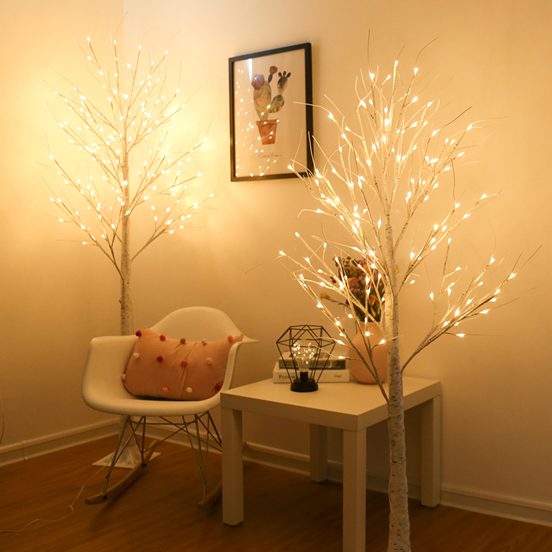LED birch tree light Nordic simple dining room living room Bedroom room live room decoration arrangement luminous branch light