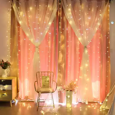 Lamps Net red small colorful lights Flashing lights String starry curtains New Year decoration Bedroom room Spring Festival decoration New Year