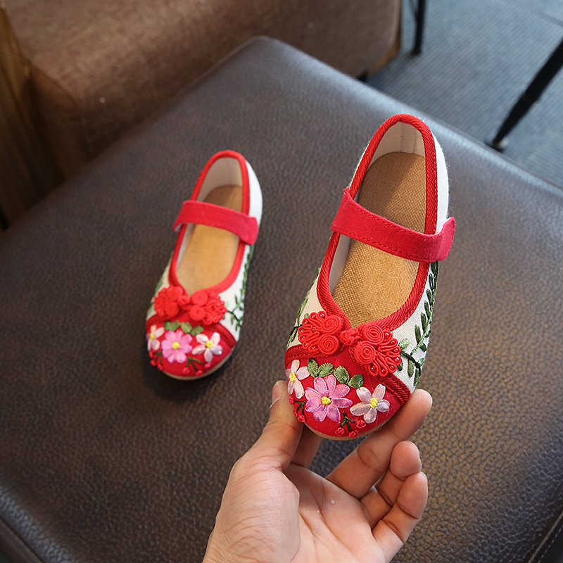Children Old Beijing Cloth Shoes Hanfu Shoes Baby Shoes China China Wind Ancient Dress Dowa Princess Shoes Han Shoes Girl Embroidered Shoes-Taobao