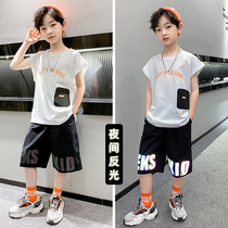 Boy vest Summer slim fit CUHK Scout 2022 new summer clothing sleeveless children Sport loose cannon Shoulder Handsome