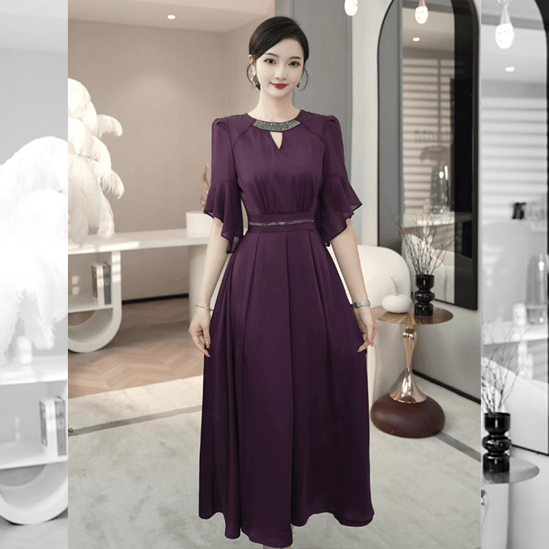 This Year's Trendy Beautiful Dresses for Women, Spring 2026 New French-Style Elegant Light Luxury Fashion Purple Dress This Year's Trendy Beautiful Dresses for Women, Spring 2026 New French-Style Elegant Light Luxury Fashion Purple Dress