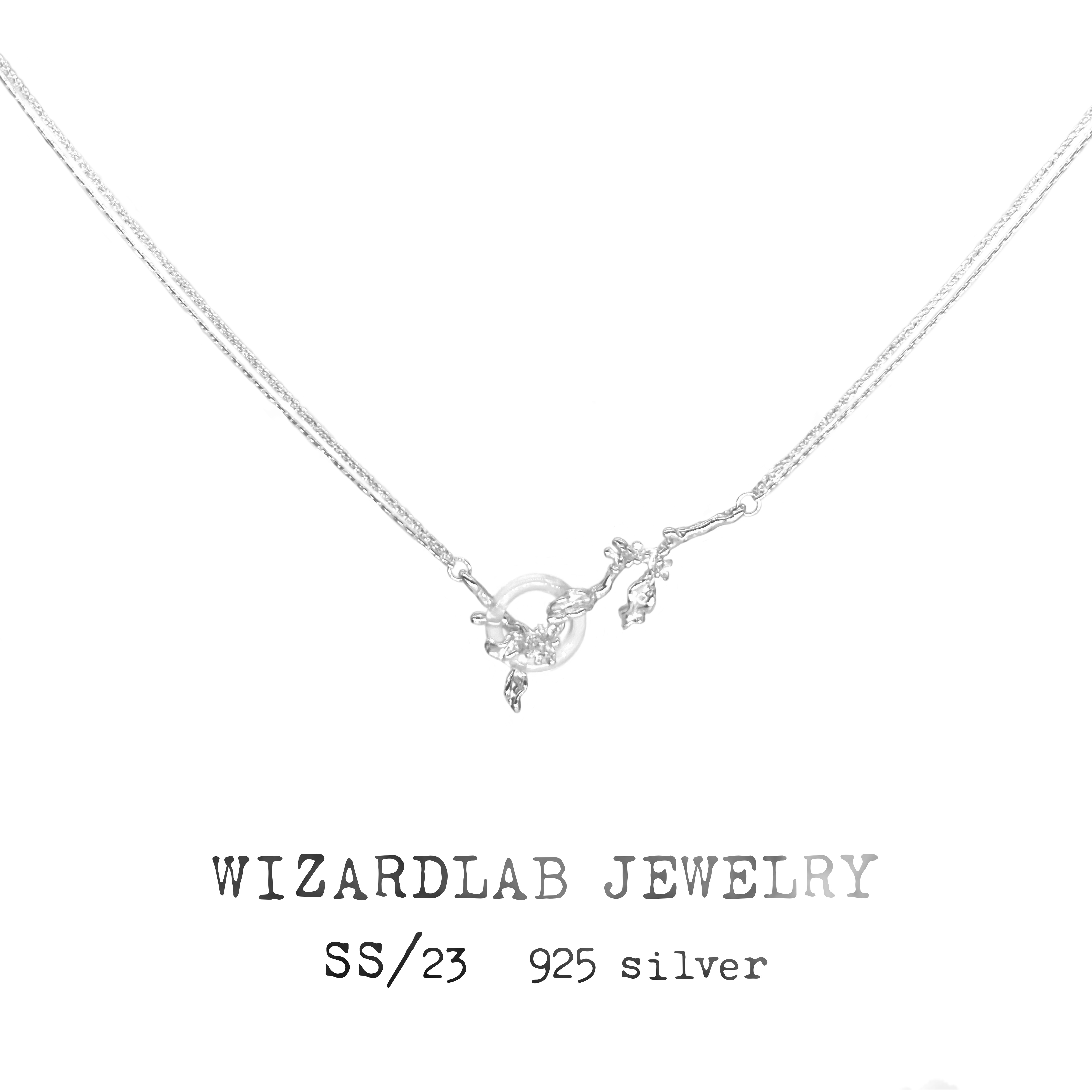 WIZARDLABオリジナルデザイン |ヒキガエル宮殿シリーズのニッチな妖精シルバージュエリー「満月が谷に落ちる」ネックレス