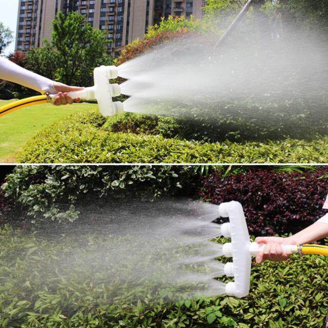 Vegetable irrigation Three-head watering artifact water gun Household hand-held agriculture outdoor spray Lawn watering Green sprinkler irrigation