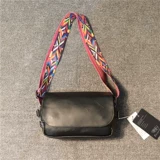 香港it代购韩版彩带男士单肩包男女真皮斜挎小揹包日系休闲男跨包