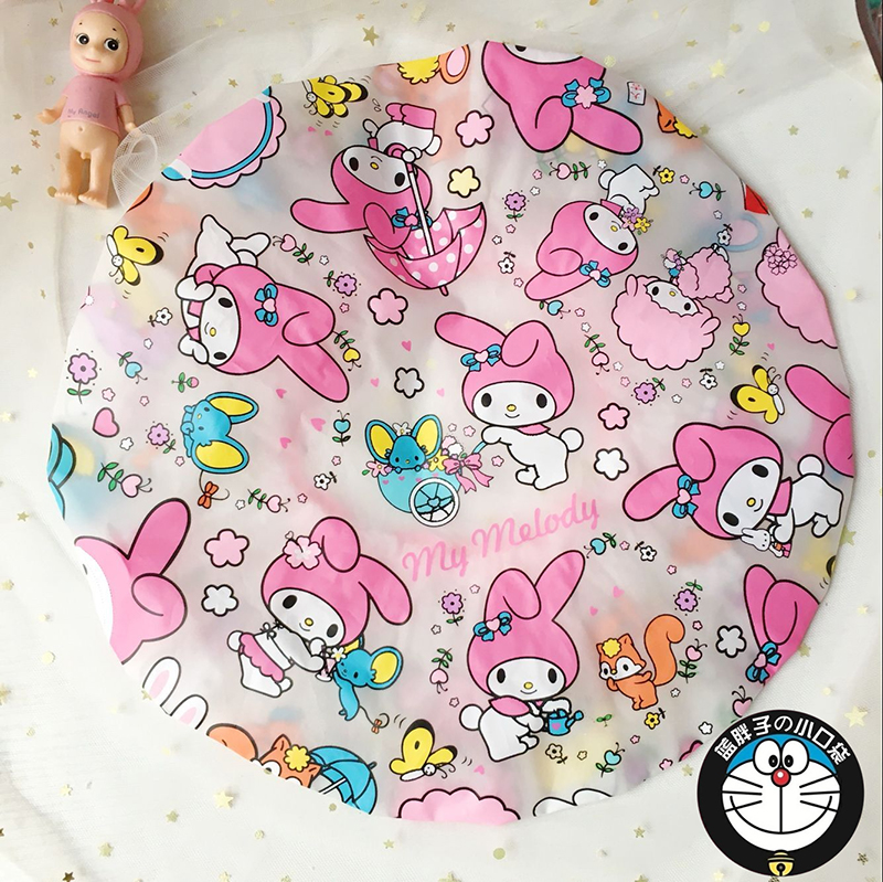 Children's shower cap female waterproof bath cap bathing cartoon cute Korean girl child adult long hair home large